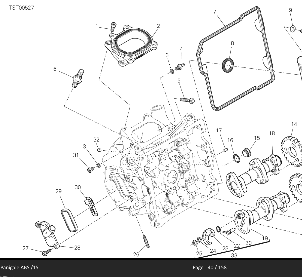 Canister-free horizontal head showing the vacuum-port plug and retained union, 2015 catalogue p. 40