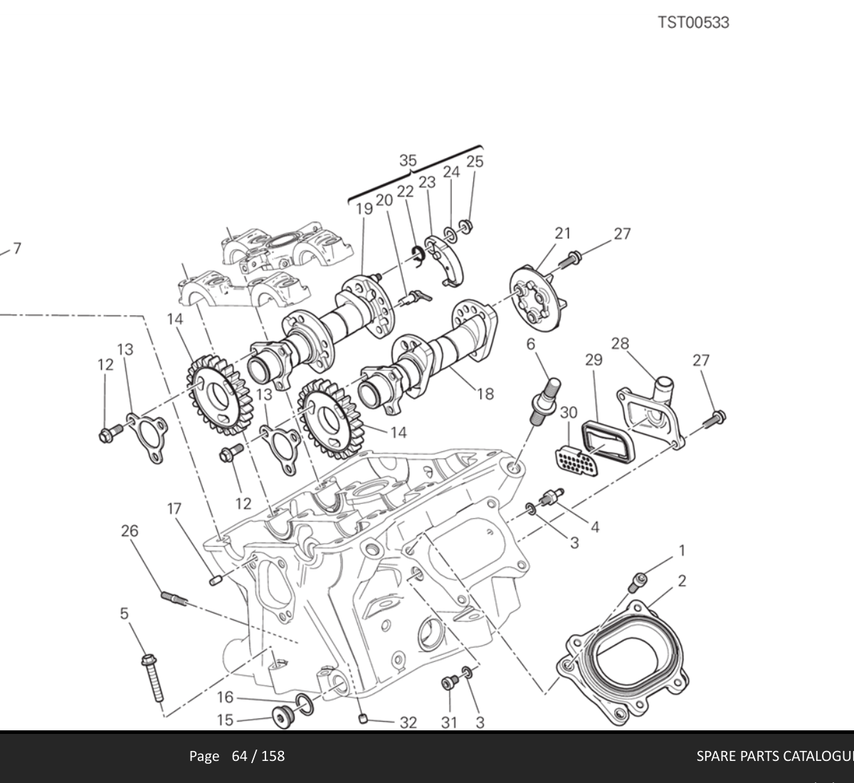 Canister-free vertical head showing the vacuum-port plug and retained union, 2015 catalogue p. 64
